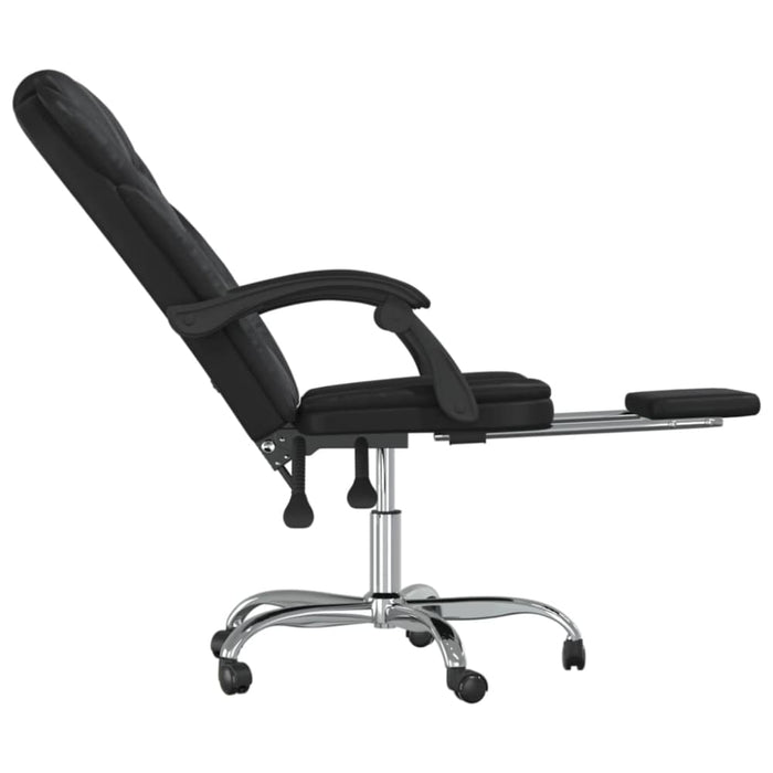 Reclining Office Chair Black Faux Leather Taklki