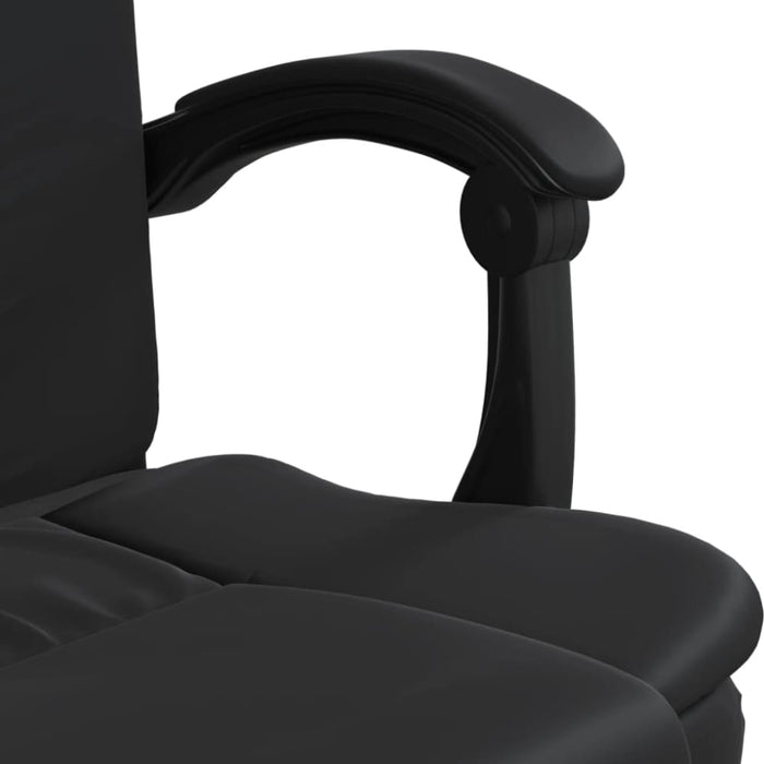 Reclining Office Chair Black Faux Leather Taklok