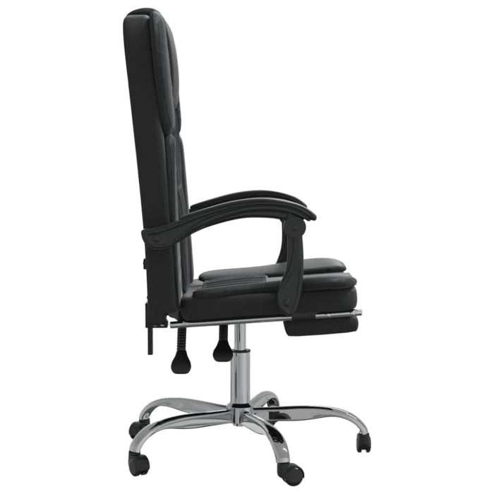 Reclining Office Chair Black Faux Leather Taklok