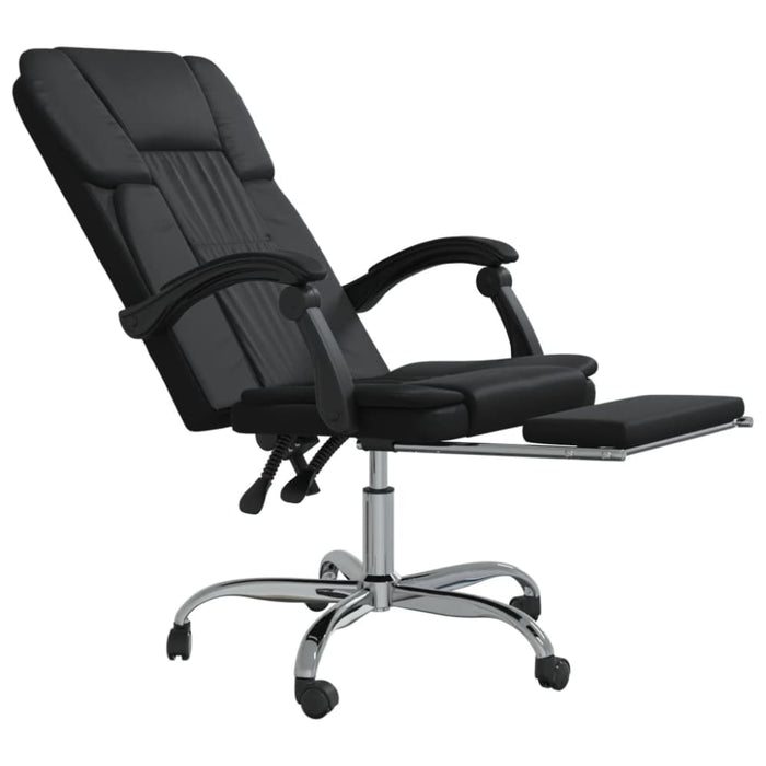 Reclining Office Chair Black Faux Leather Taklok