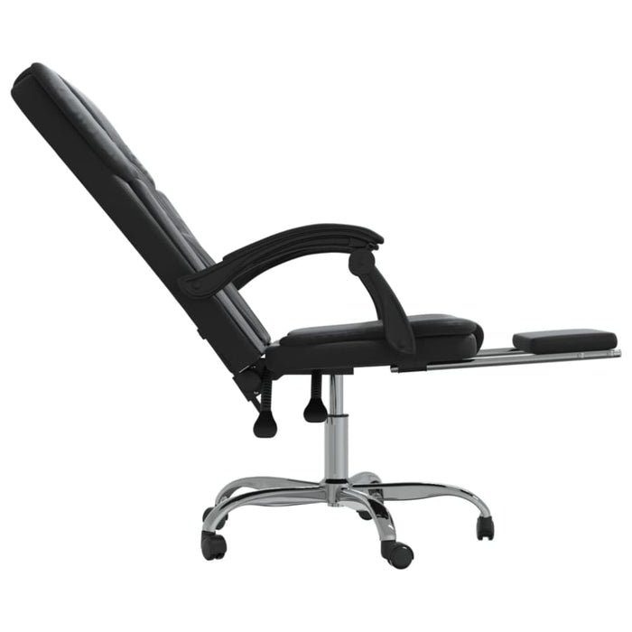 Reclining Office Chair Black Faux Leather Taklok
