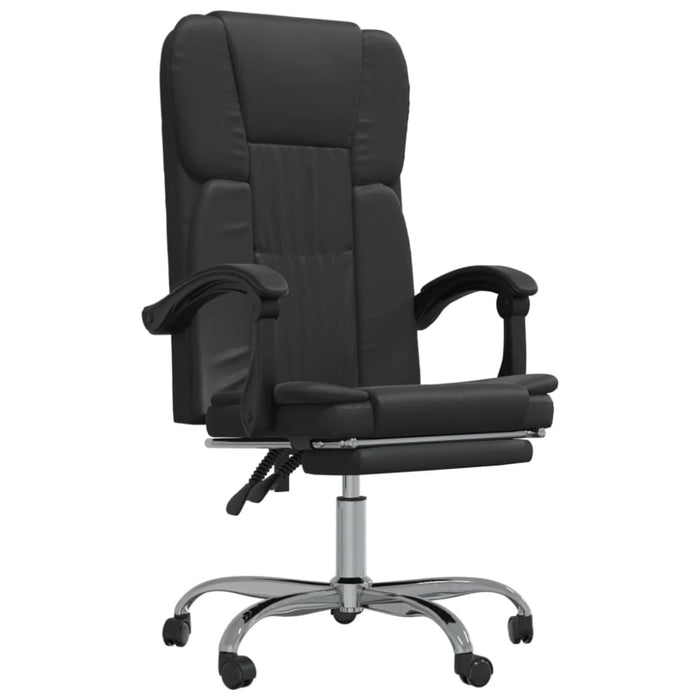 Reclining Office Chair Black Faux Leather Taklok
