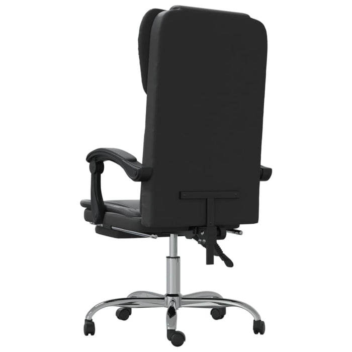 Reclining Office Chair Black Faux Leather Taklok