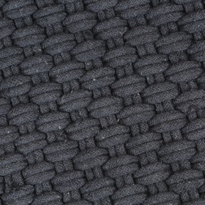 Rug Rectangular Anthracite 160x230 Cm Cotton Tapooi