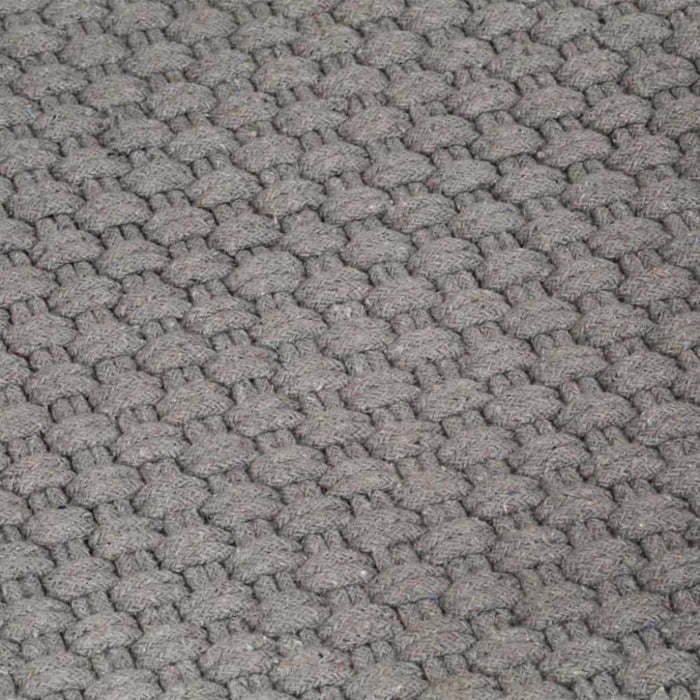 Rug Rectangular Grey 160x230 Cm Cotton Tapoxx