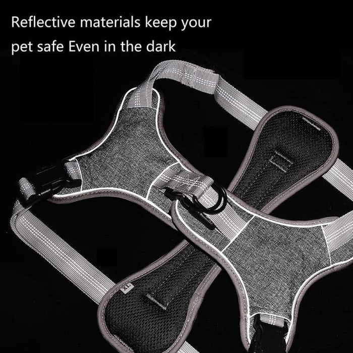 Reflective No Pull Adjustable Soft Mesh Padded Pet Vest