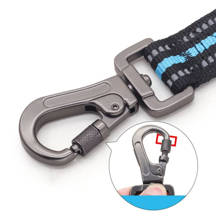 Reflective Step Traction Leash with Mesh Handle