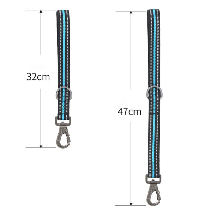 Reflective Step Traction Leash with Mesh Handle