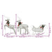 Reindeer & Sleigh Christmas Decoration 140 Leds Outdoor Gold