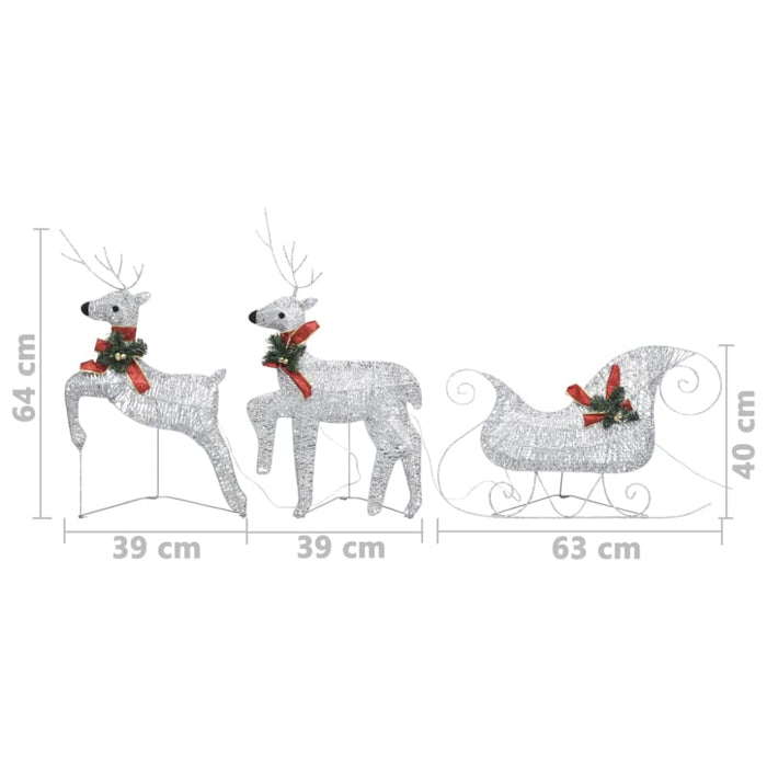 Reindeer & Sleigh Christmas Decoration 60 Leds Outdoor