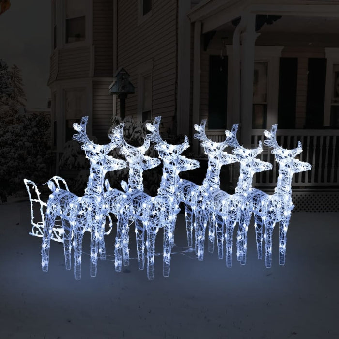 Reindeers & Sleigh Christmas Decoration 320 Leds Acrylic