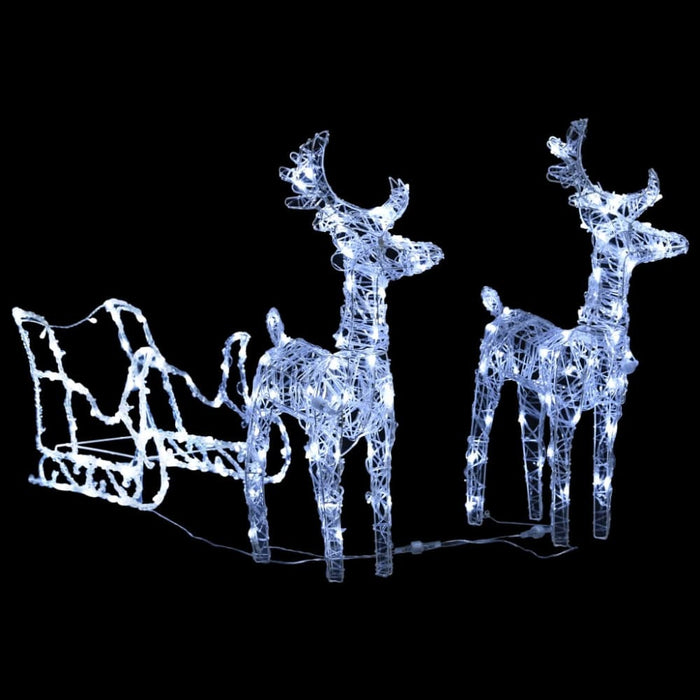 Reindeers & Sleigh Christmas Decoration 320 Leds Acrylic