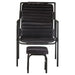 Relaxing Armchair with a Footrest Black Real Leather Gl9069