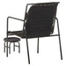 Relaxing Armchair with a Footrest Black Real Leather Gl9069