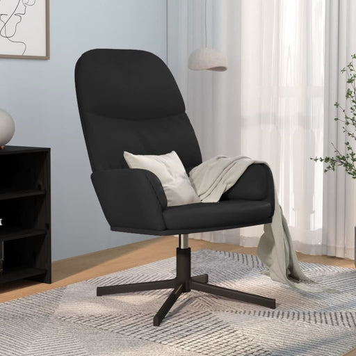 Relaxing Chair Black Faux Leather Taobpt