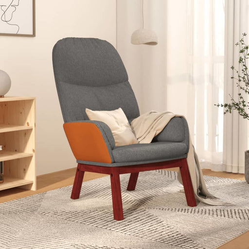 Relaxing Chair Light Grey Fabric Taoblb