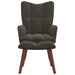 Relaxing Chair With a Stool Dark Grey Velvet Txnblt