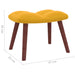 Relaxing Chair With a Stool Mustard Yellow Velvet Txnblk
