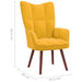Relaxing Chair With a Stool Mustard Yellow Velvet Txnblk