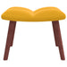 Relaxing Chair With a Stool Mustard Yellow Velvet Txnblk