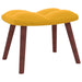 Relaxing Chair With a Stool Mustard Yellow Velvet Txnblk
