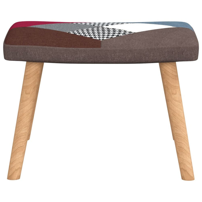 Relaxing Chair With a Stool Patchwork Fabric Txnona