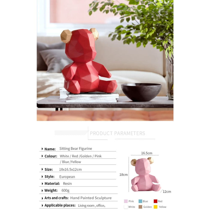 Resin Bear Figurine Decoration Ornament