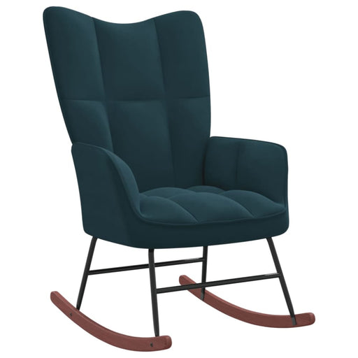 Rocking Chair Blue Velvet Txnoak