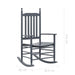 Rocking Chair with Curved Seat Grey Poplar Wood Gl161569