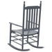 Rocking Chair With Curved Seat Grey Poplar Wood Gl161569