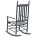 Rocking Chair with Curved Seat Grey Poplar Wood Gl161569