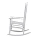 Rocking Chair with Curved Seat White Wood Gl1705