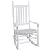 Rocking Chair with Curved Seat White Wood Gl1705