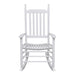 Rocking Chair with Curved Seat White Wood Gl1705