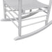 Rocking Chair with Curved Seat White Wood Gl1705