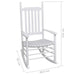 Rocking Chair with Curved Seat White Wood Gl1705
