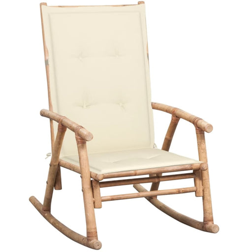 Rocking Chair With Cushion Bamboo Tbltkbp