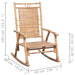 Rocking Chair with Cushion Bamboo Tbltkbt