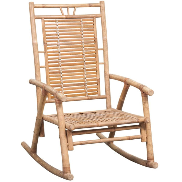 Rocking Chair with Cushion Bamboo Tbltkbt