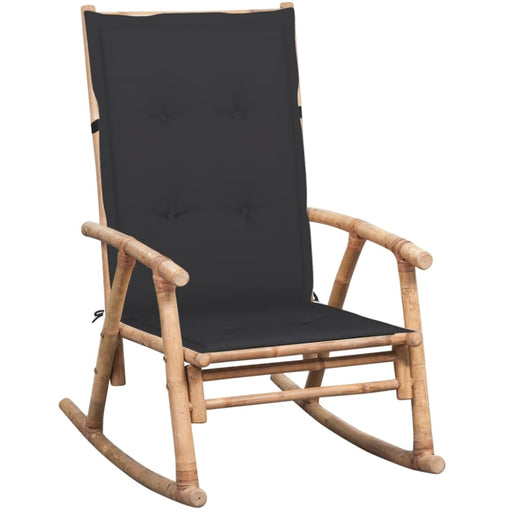 Rocking Chair with Cushion Bamboo Tbltkbt