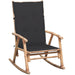 Rocking Chair with Cushion Bamboo Tbltkbt