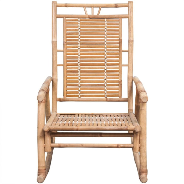 Rocking Chair with Cushion Bamboo Tbltkbt
