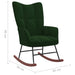Rocking Chair Dark Green Velvet Txnoao