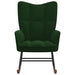 Rocking Chair Dark Green Velvet Txnoao