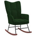 Rocking Chair Dark Green Velvet Txnoao