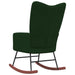 Rocking Chair Dark Green Velvet Txnoao