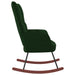 Rocking Chair Dark Green Velvet Txnoao