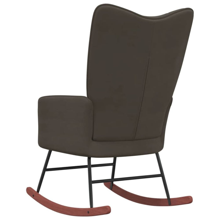Rocking Chair Dark Grey Velvet Txnoab