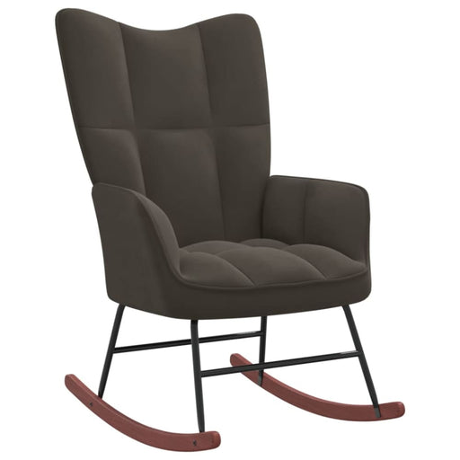 Rocking Chair Dark Grey Velvet Txnoab