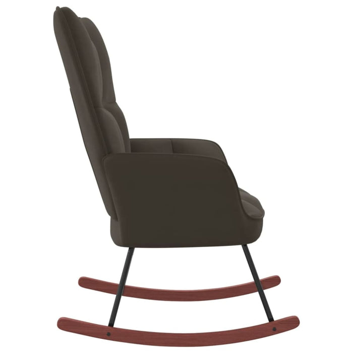 Rocking Chair Dark Grey Velvet Txnoab